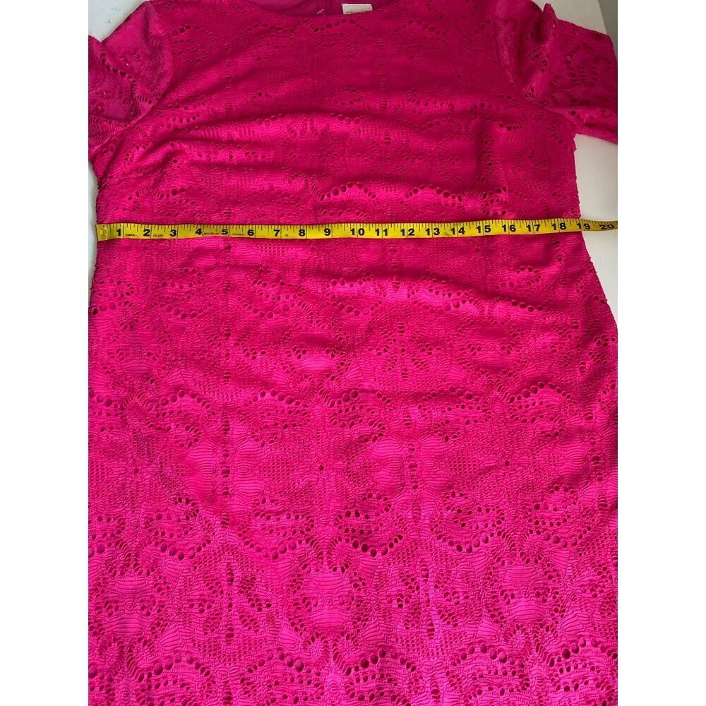 Chico's Womens Lace Special Occasion Dress Europa Pink Size 1 = 8 = Medium NWT - Picture 10 of 12